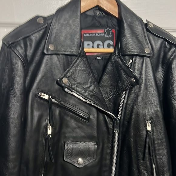 Classic Black Leather Jacket - Picture 2 of 11